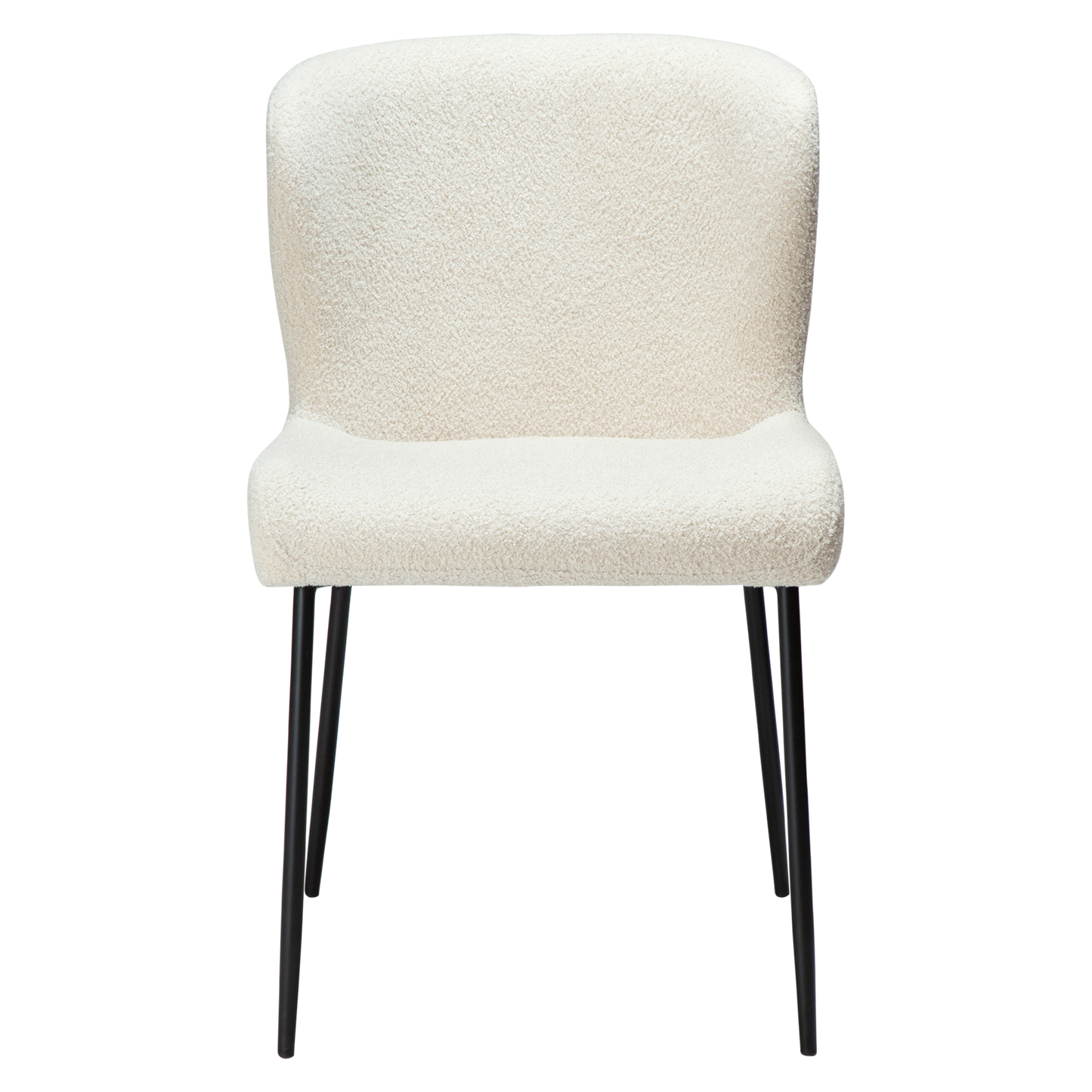 [var:Bezug=taubenfarben RPES Bouclé-Stoff mit schwarzen Beinen] GLAM Stuhl