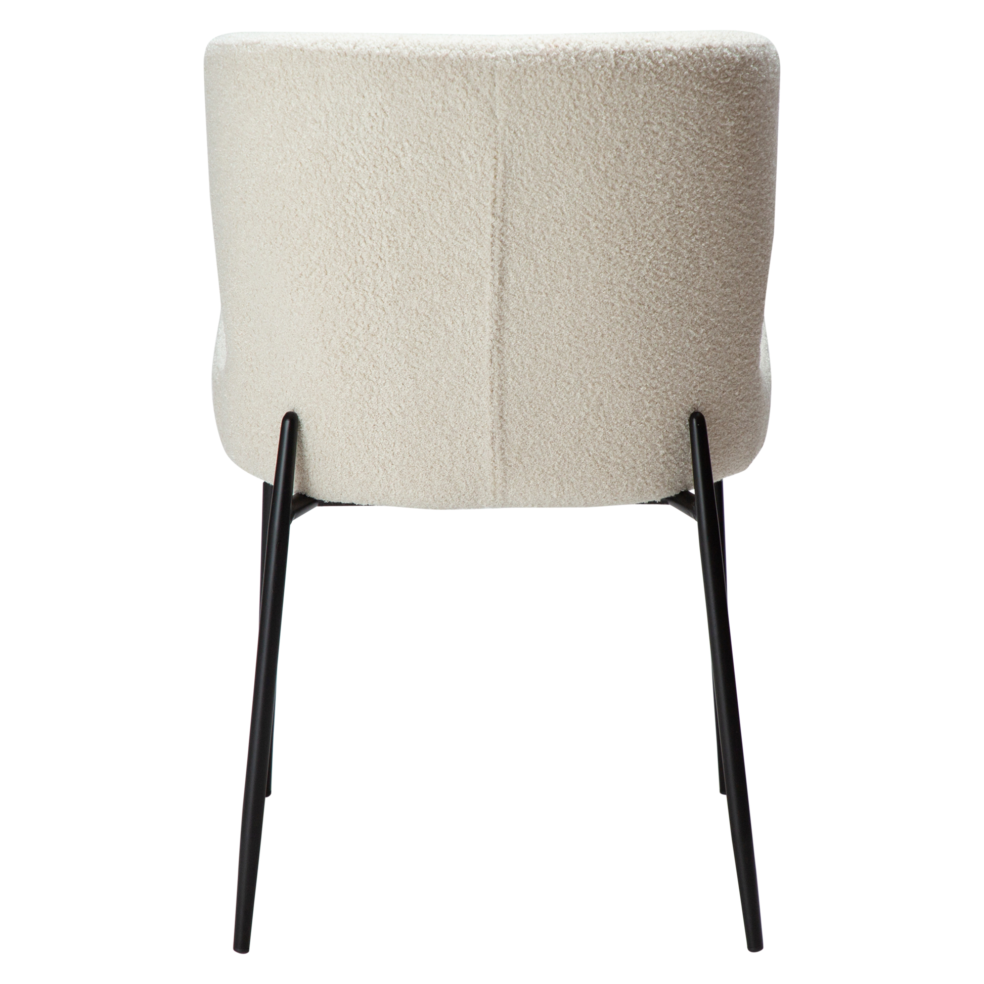 [var:Bezug=taubenfarben RPES Bouclé-Stoff mit schwarzen Beinen] GLAM Stuhl