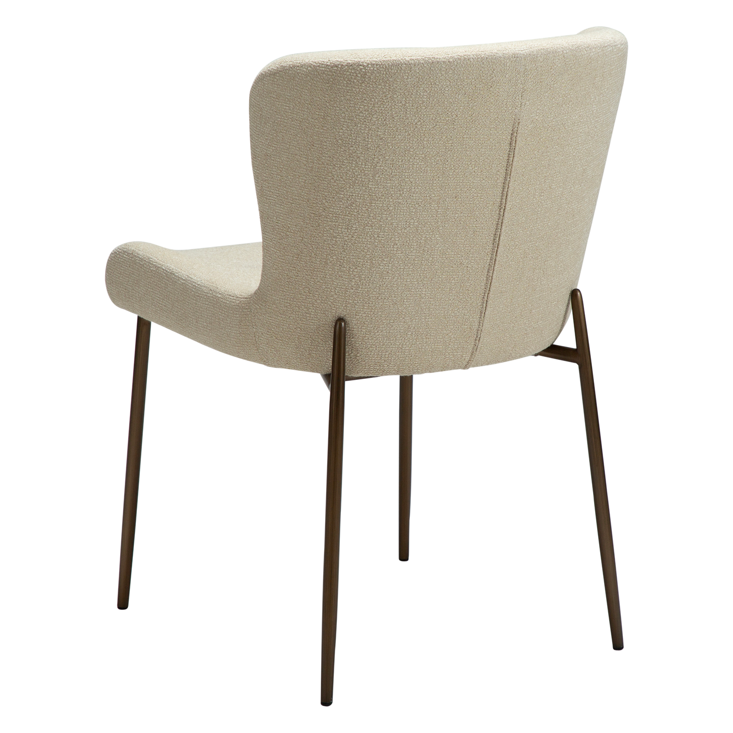 [var:Bezug=Frosted Almond Bouclé-Gewebe mit Schimmer & antiken Messingbeinen] GLAM Stuhl