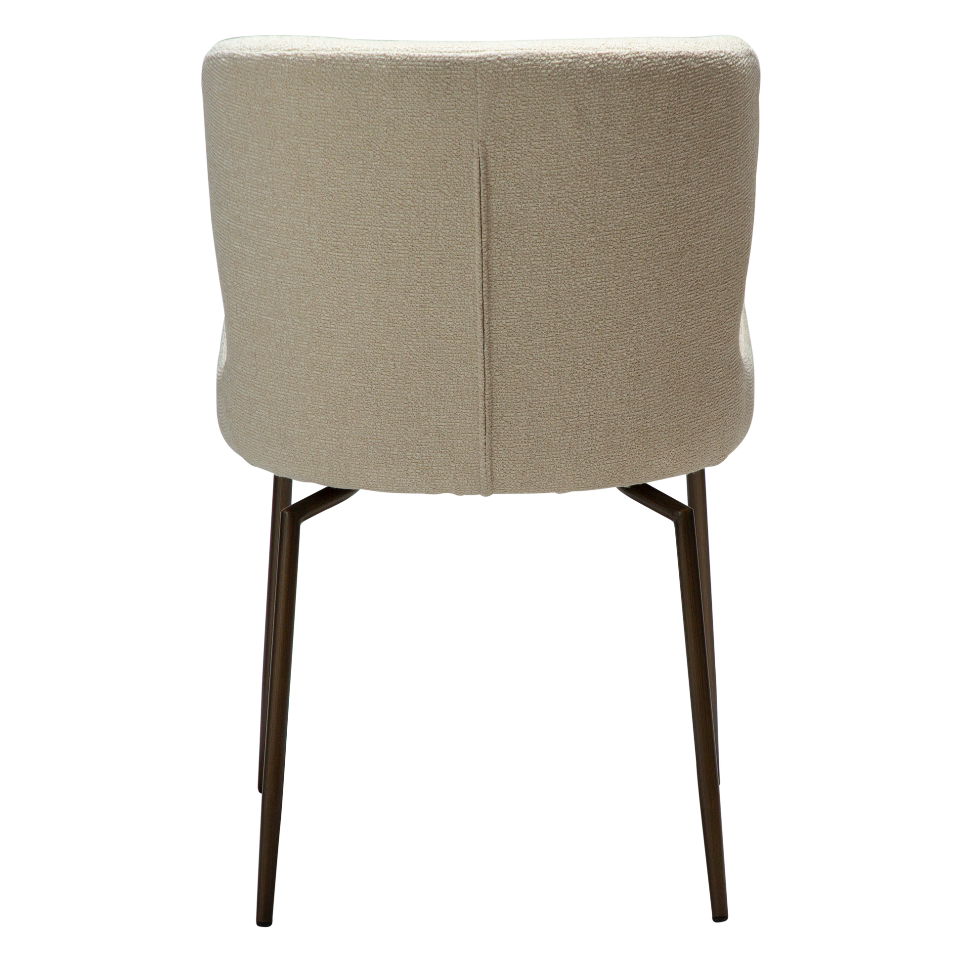 [var:Bezug=Frosted Almond Bouclé-Gewebe mit Schimmer und antiken Messing-Drehbeinen] GLAM Drehstuhl