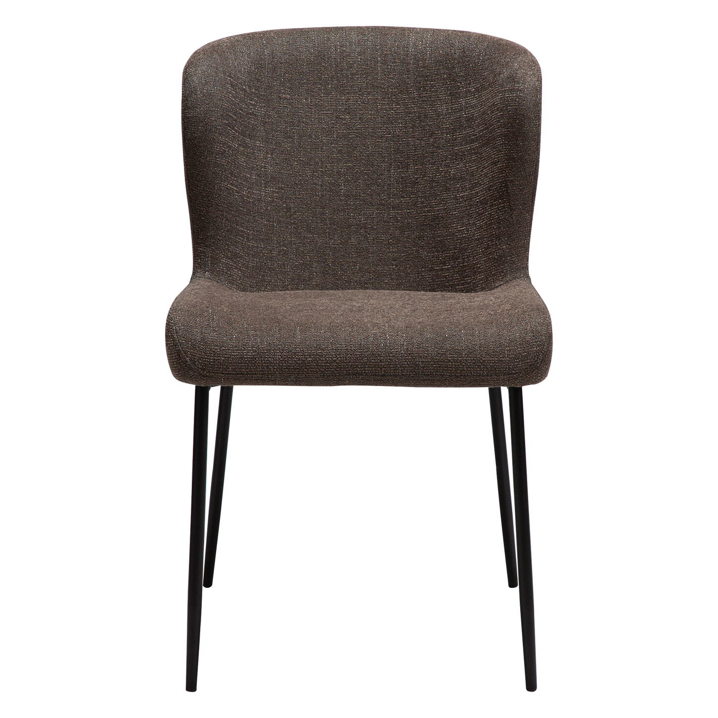 [var:Bezug=Hauptbrauner Bouclé-Stoff mit schwarzen Beinen] GLAM Stuhl