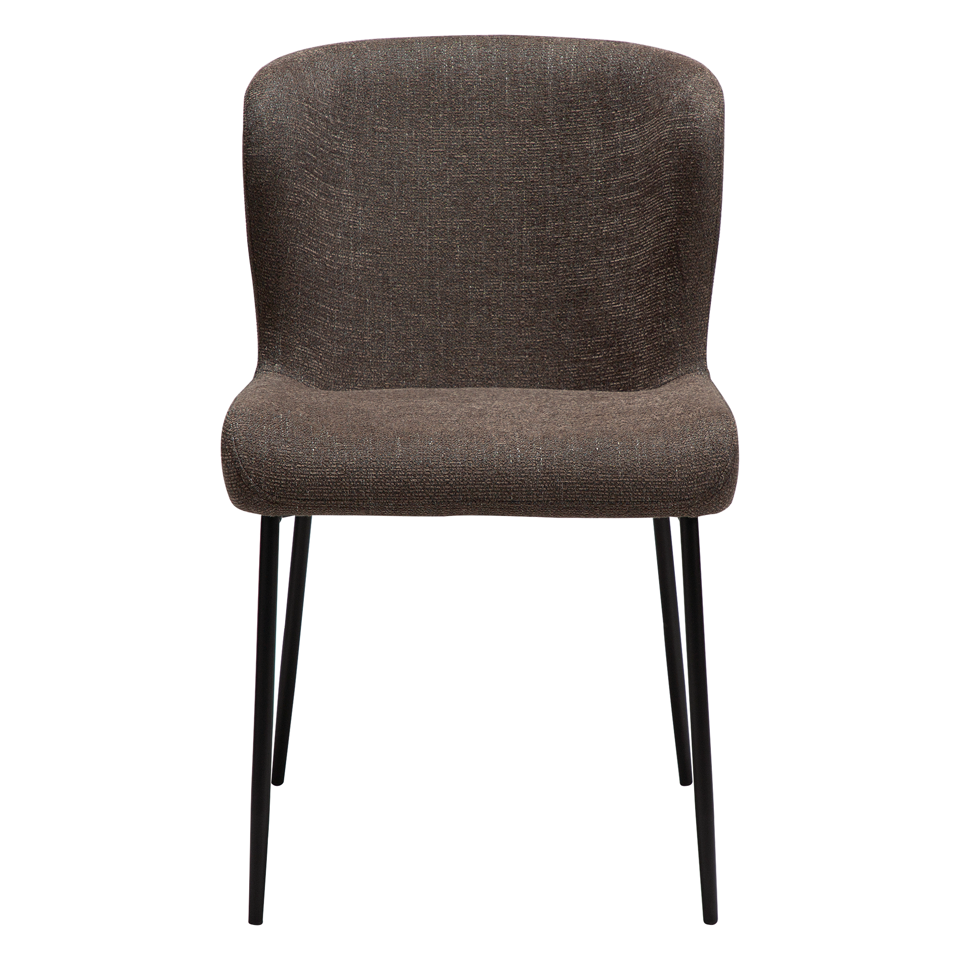 [var:Bezug=Hauptbrauner Bouclé-Stoff mit schwarzen Beinen] GLAM Stuhl