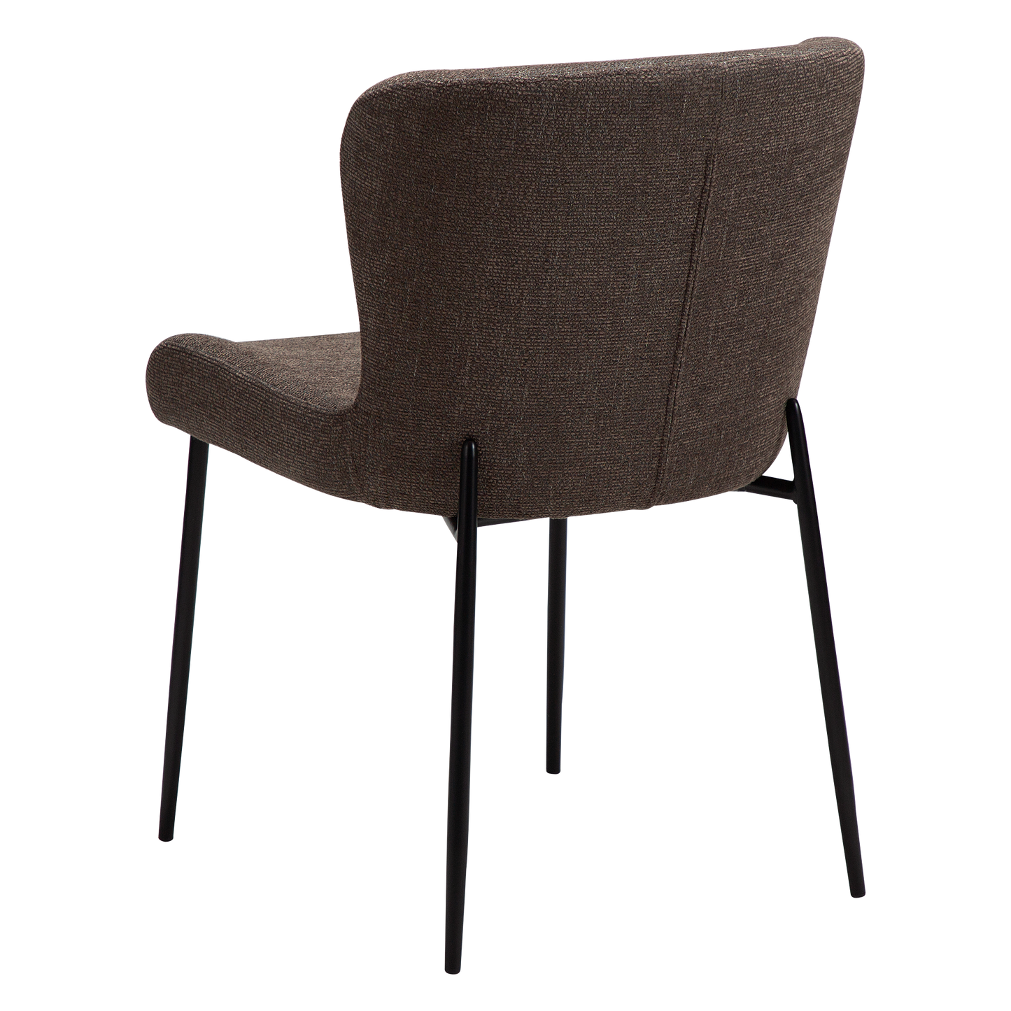 [var:Bezug=Hauptbrauner Bouclé-Stoff mit schwarzen Beinen] GLAM Stuhl