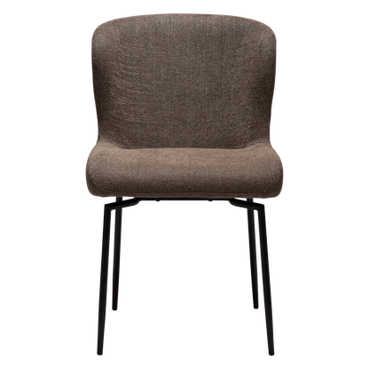 [var:Bezug=Hauptbrauner Bouclé-Stoff mit schwarzen Schwenkbeinen] GLAM Drehstuhl