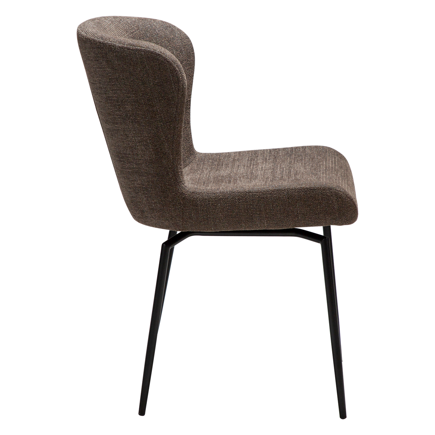 [var:Bezug=Hauptbrauner Bouclé-Stoff mit schwarzen Schwenkbeinen] GLAM Drehstuhl