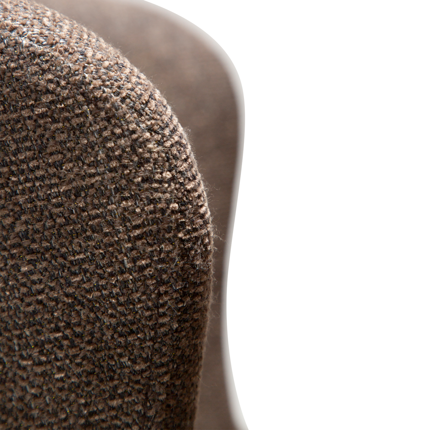 [var:Bezug=Hauptbrauner Bouclé-Stoff mit schwarzen Schwenkbeinen] GLAM Drehstuhl