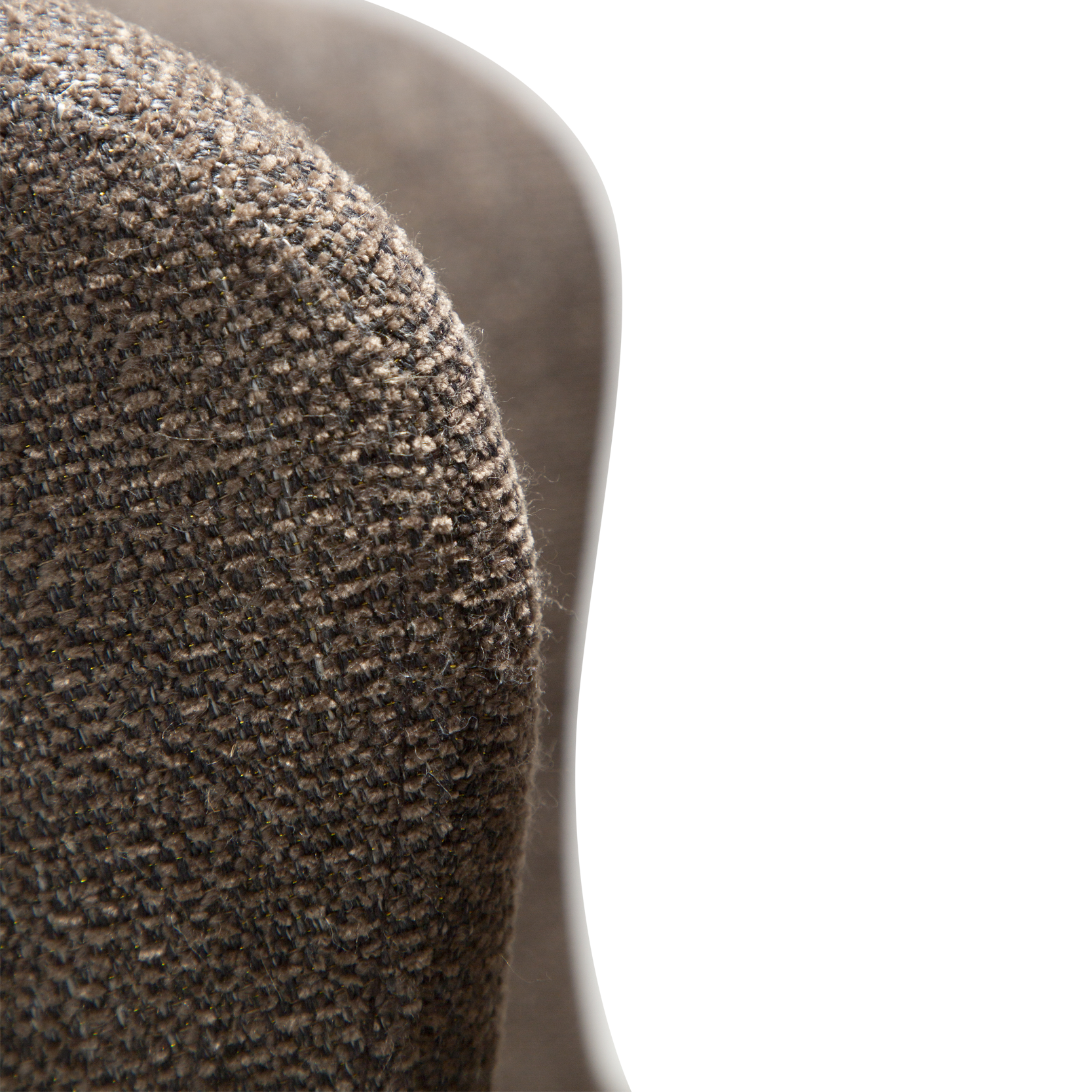 [var:Bezug=Hauptbrauner Bouclé-Stoff mit schwarzen Schwenkbeinen] GLAM Drehstuhl