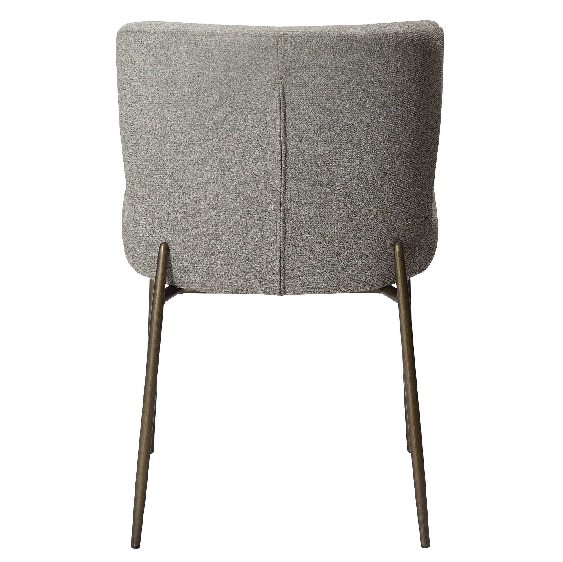 [var:Bezug=kiesel erdfarben Bouclé mit antikem Messingbeinen] GLAM Stuhl