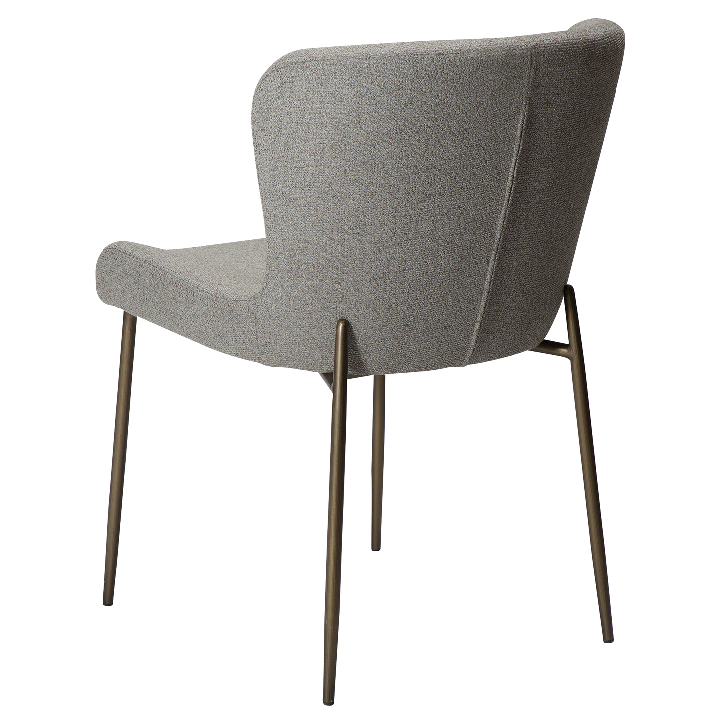 [var:Bezug=kiesel erdfarben Bouclé mit antikem Messingbeinen] GLAM Stuhl