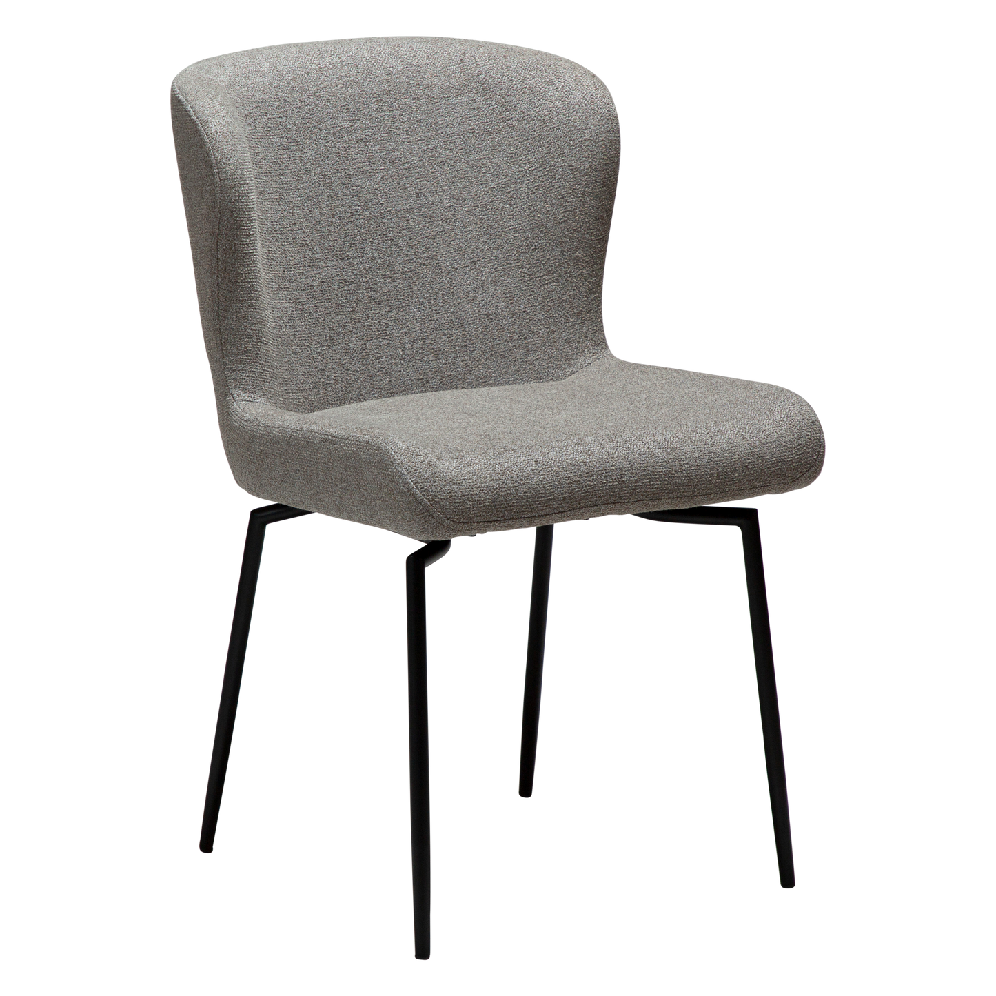 [var:Bezug=Kiesel-Erde Bouclé-Stoff mit schwarzen Schwenkbeinen] GLAM Drehstuhl