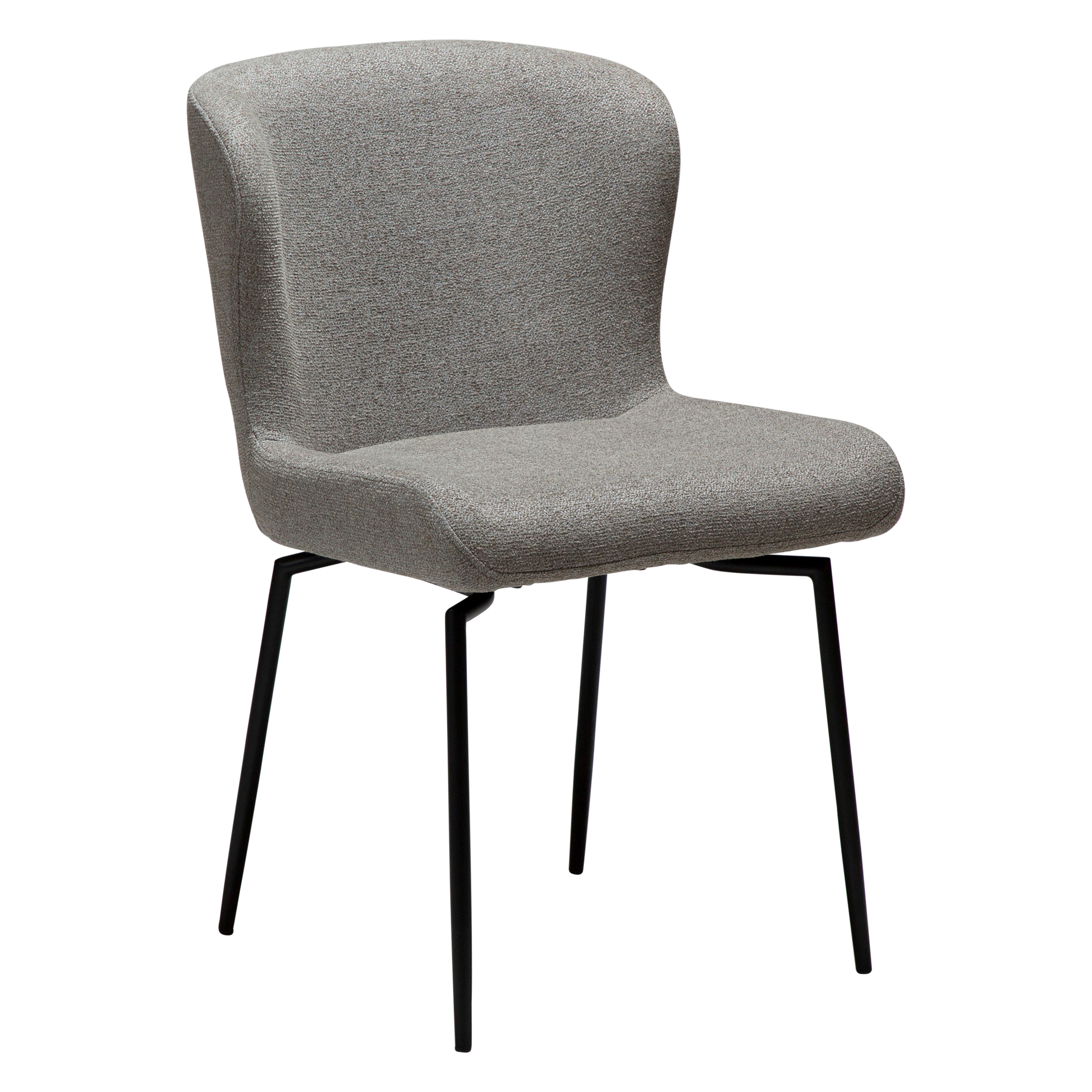 [var:Bezug=Kiesel-Erde Bouclé-Stoff mit schwarzen Schwenkbeinen] GLAM Drehstuhl