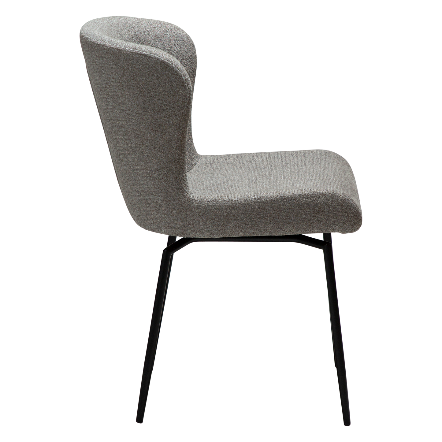 [var:Bezug=Kiesel-Erde Bouclé-Stoff mit schwarzen Schwenkbeinen] GLAM Drehstuhl