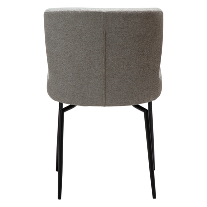 [var:Bezug=Kiesel-Erde Bouclé-Stoff mit schwarzen Schwenkbeinen] GLAM Drehstuhl