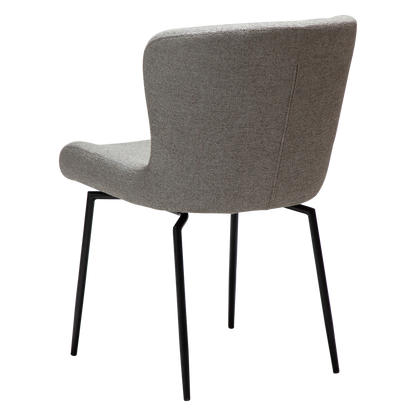 [var:Bezug=Kiesel-Erde Bouclé-Stoff mit schwarzen Schwenkbeinen] GLAM Drehstuhl