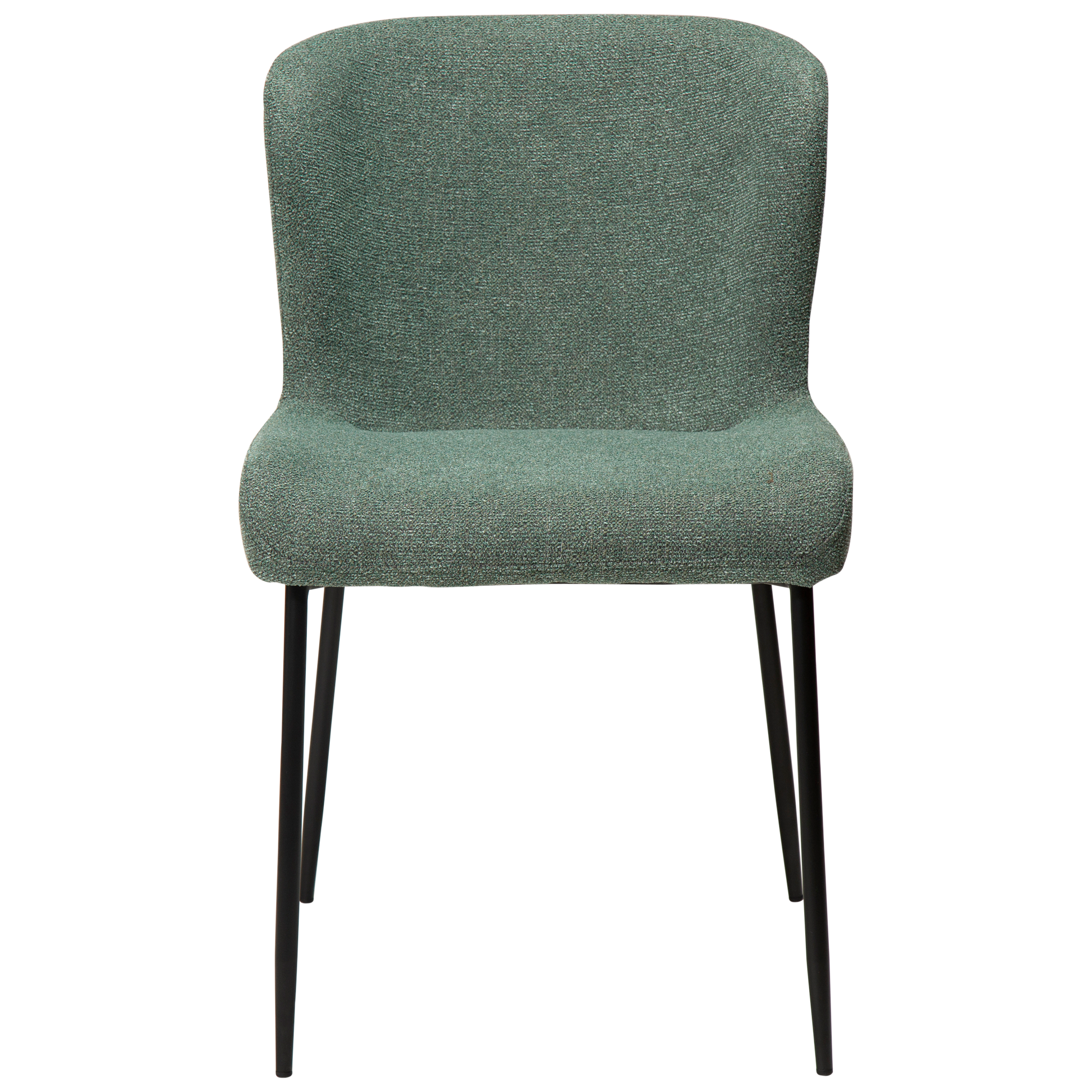 [var:Bezug=Kieselgrüner Bouclé-Stoff mit schwarzen Beinen] GLAM Stuhl