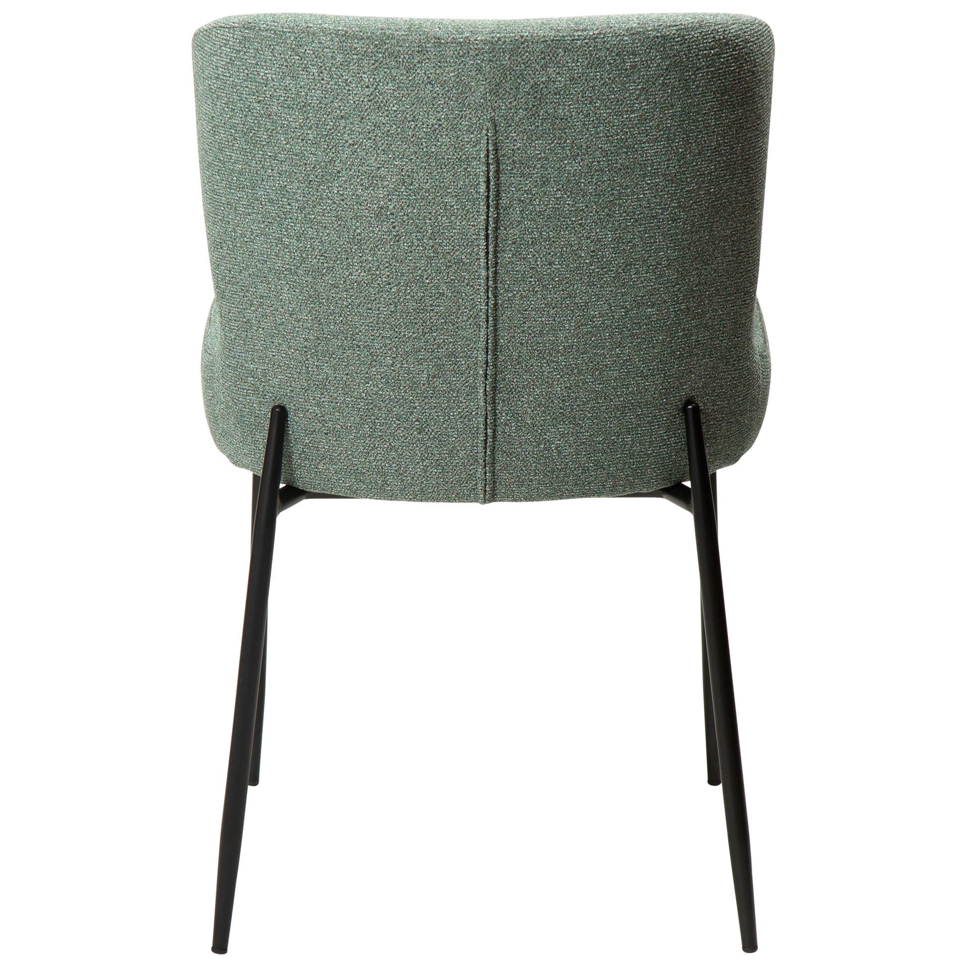 [var:Bezug=Kieselgrüner Bouclé-Stoff mit schwarzen Beinen] GLAM Stuhl