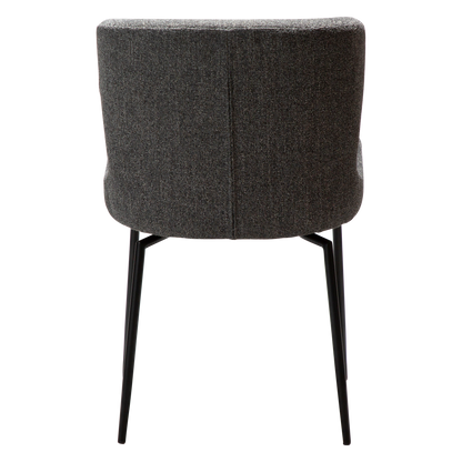 [var:Bezug=Kieselgrauer Bouclé-Stoff mit schwarzen Drehbeinen] GLAM Drehstuhl