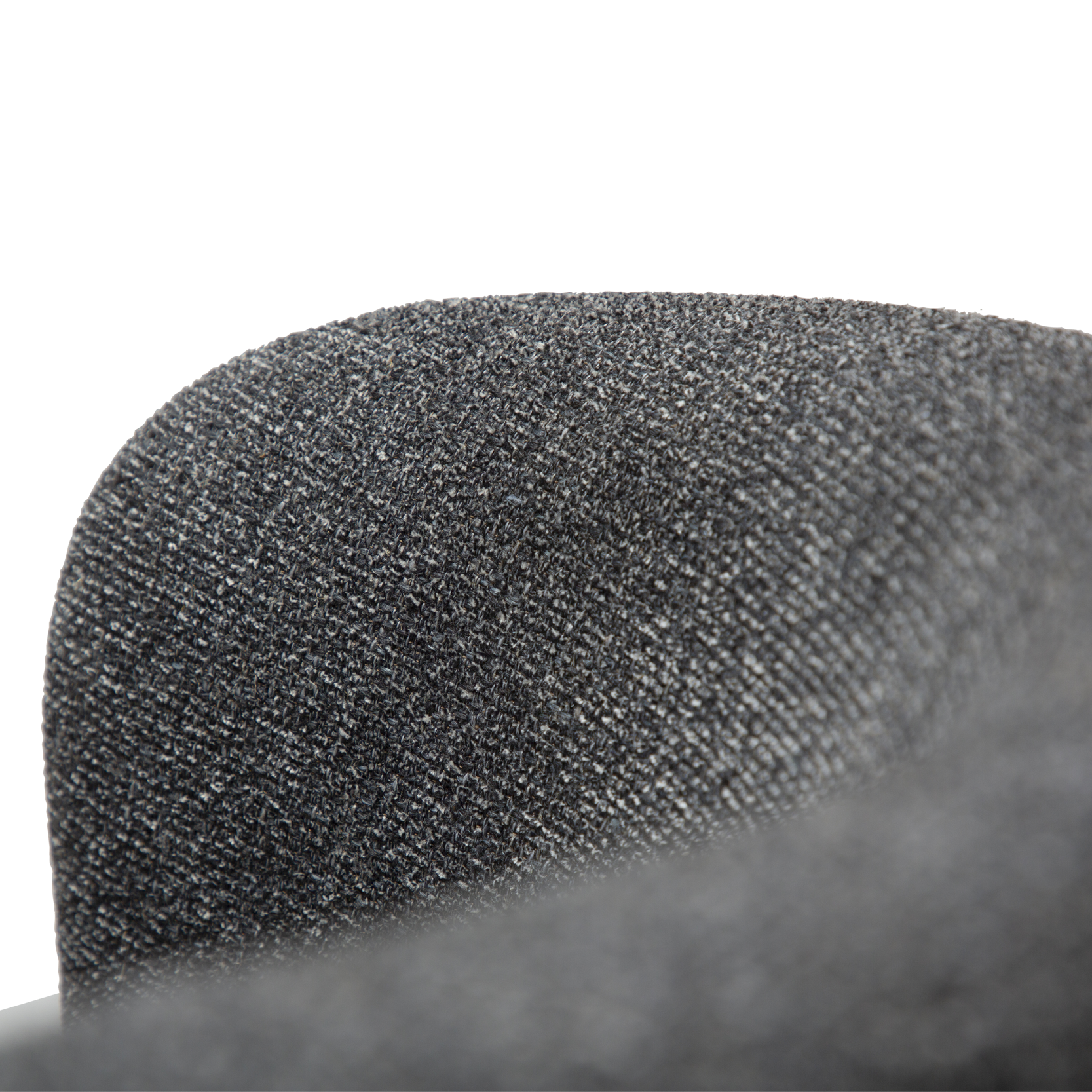 [var:Bezug=Kieselgrauer Bouclé-Stoff mit schwarzen Drehbeinen] GLAM Drehstuhl