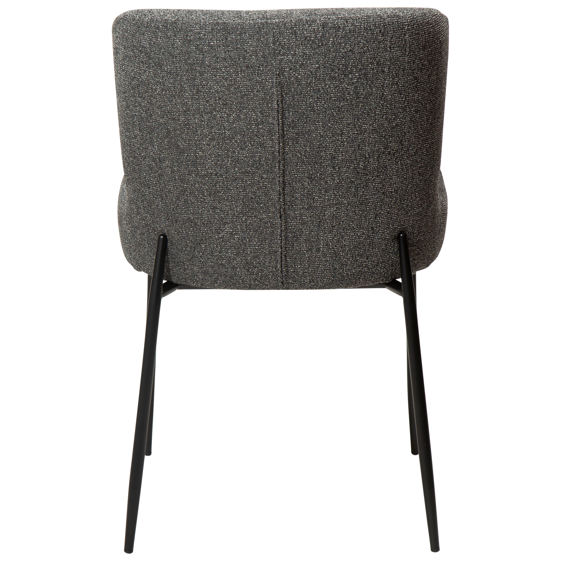 [var:Bezug=Kieselgrauer Bouclé-Stoff mit schwarzen Beinen] GLAM Stuhl
