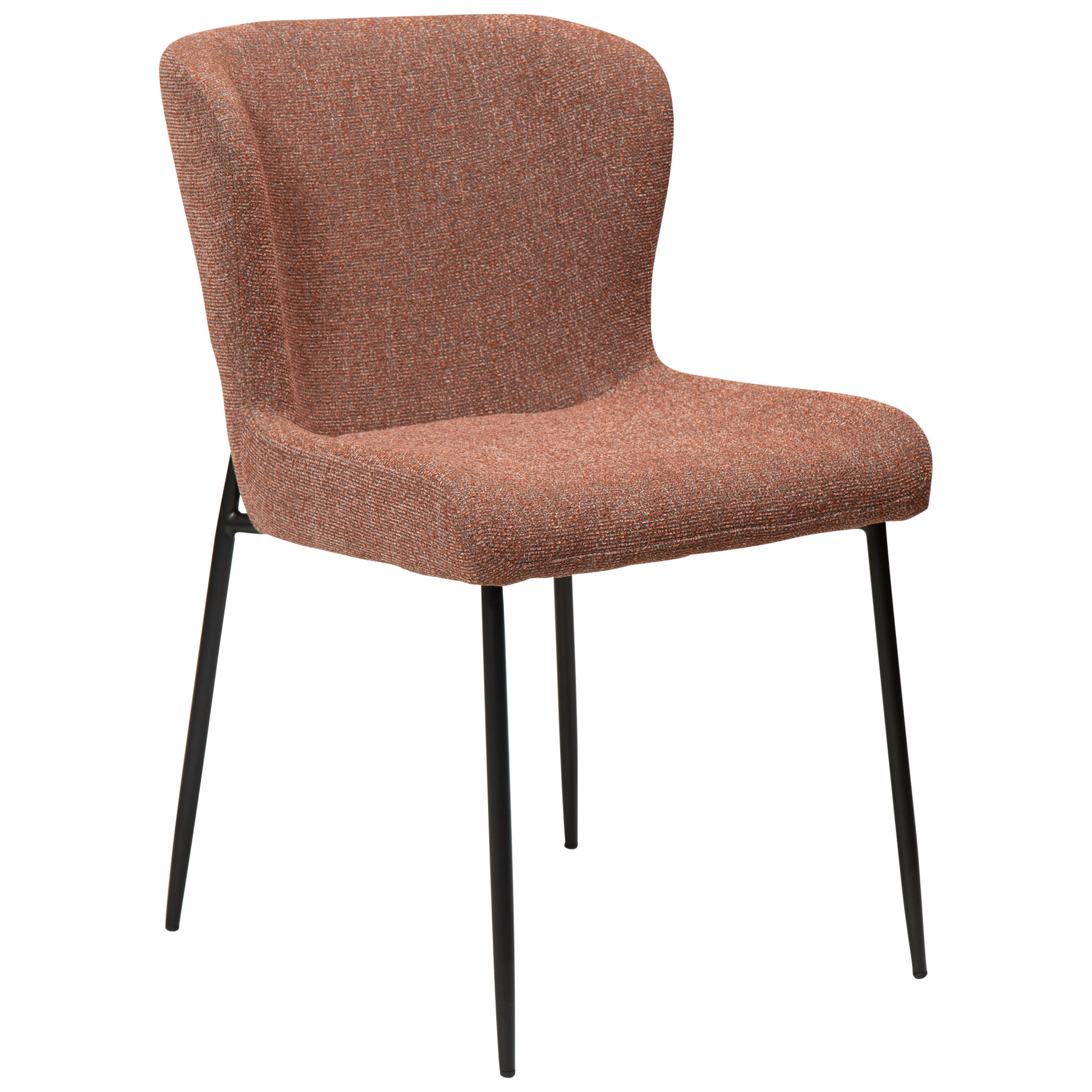 [var:Bezug=Kieselschwarzer Bouclé-Stoff mit schwarzen Beinen] GLAM Stuhl