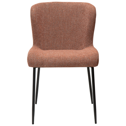 [var:Bezug=Kieselschwarzer Bouclé-Stoff mit schwarzen Beinen] GLAM Stuhl