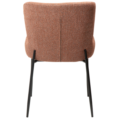 [var:Bezug=Kieselschwarzer Bouclé-Stoff mit schwarzen Beinen] GLAM Stuhl