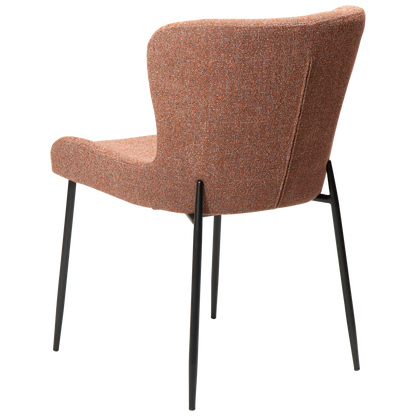 [var:Bezug=Kieselschwarzer Bouclé-Stoff mit schwarzen Beinen] GLAM Stuhl