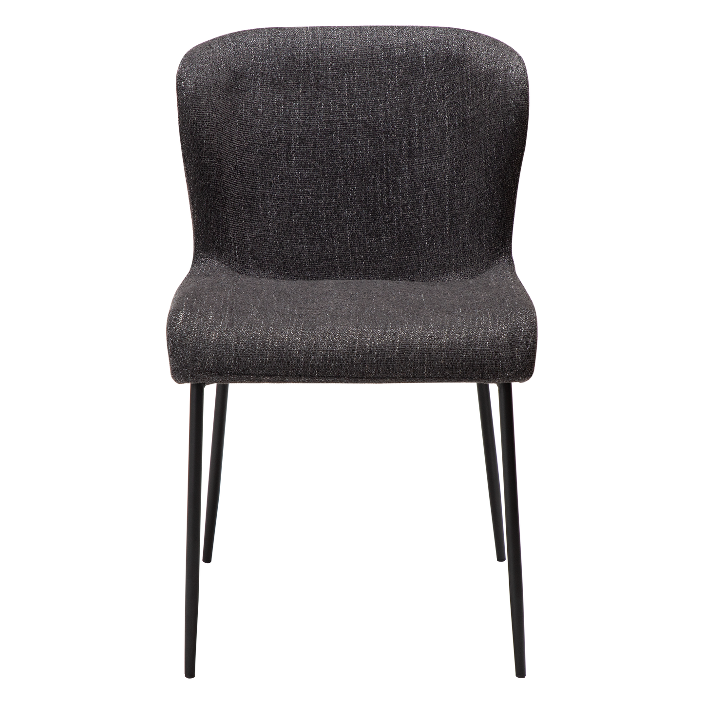 [var:Bezug=Raben schwarzes Bouclé-Gewebe mit schwarzen Beinen] GLAM Stuhl