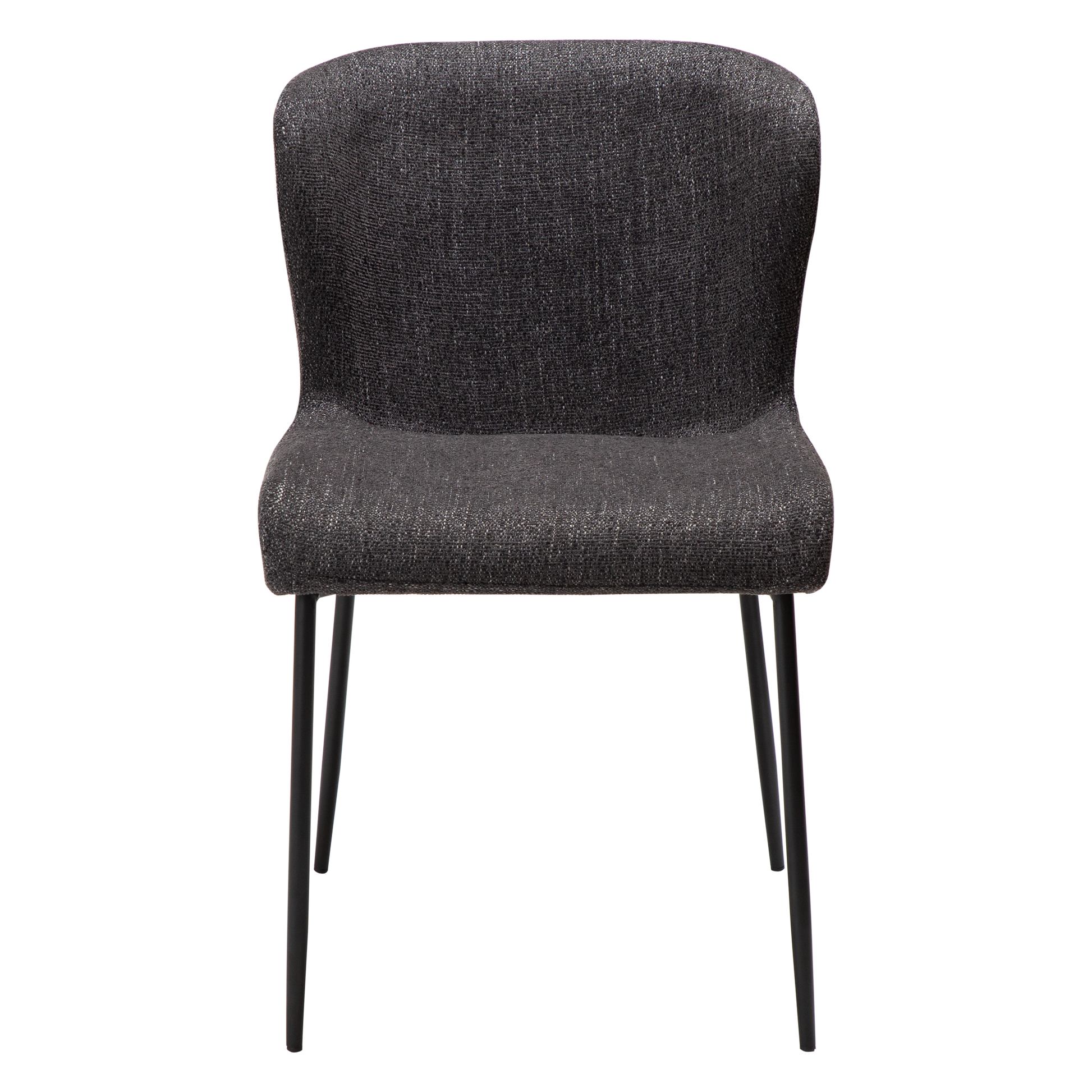 [var:Bezug=Raben schwarzes Bouclé-Gewebe mit schwarzen Beinen] GLAM Stuhl