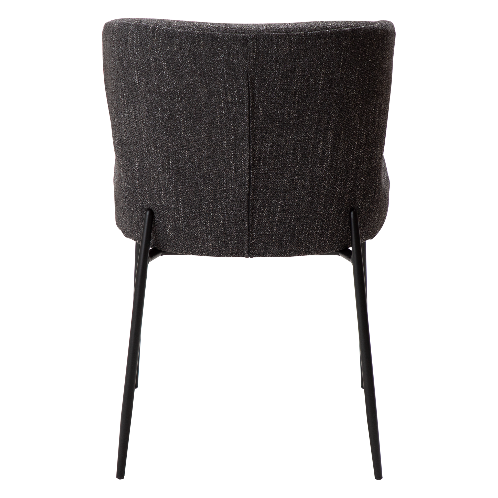 [var:Bezug=Raben schwarzes Bouclé-Gewebe mit schwarzen Beinen] GLAM Stuhl