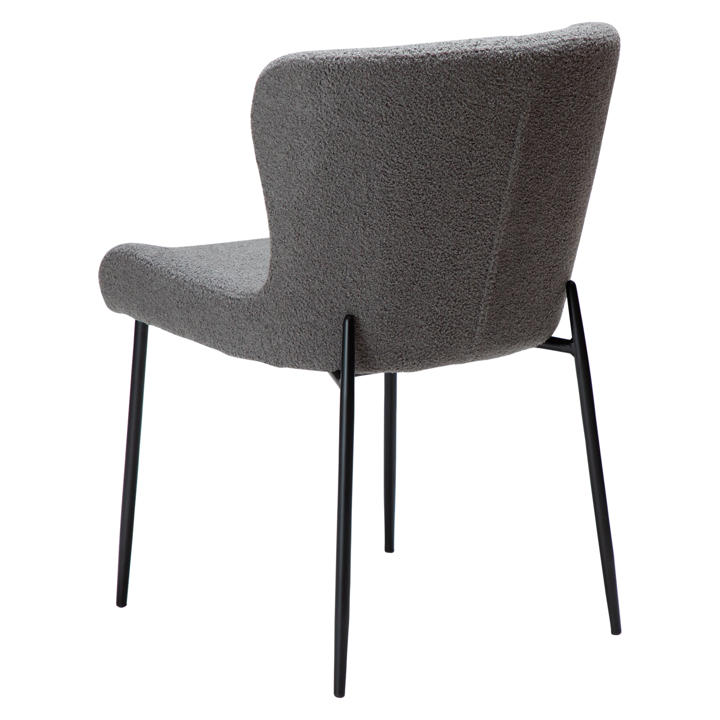 [var:Bezug=Stone RPES Bouclé-Stoff mit schwarzen Beinen] GLAM Stuhl