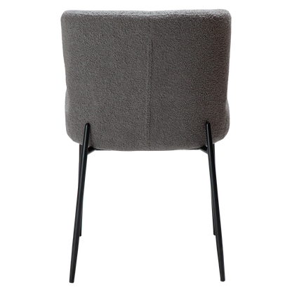 [var:Bezug=Stone RPES Bouclé-Stoff mit schwarzen Beinen] GLAM Stuhl