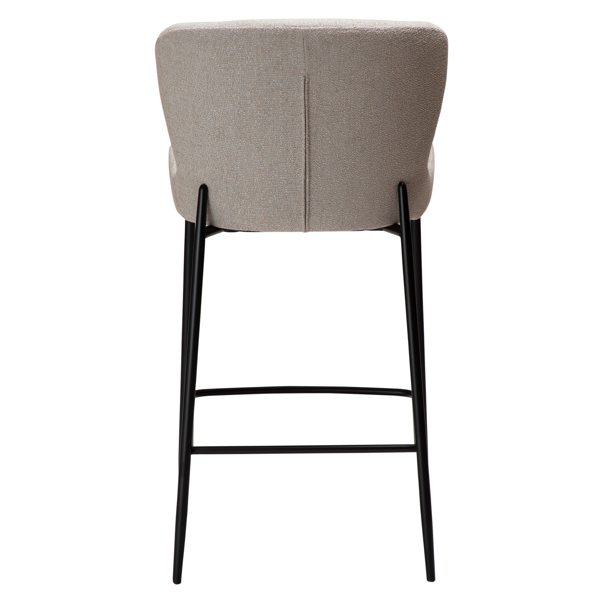 [var:Bezug=Kaschmir Bouclé-Gewebe mit schwarzen Beinen] GLAM Thekenhocker