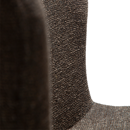 [var:Bezug=Hauptsächlich braunes Bouclé-Gewebe mit schwarzen Metallbeinen] GLAM Thekenhocker