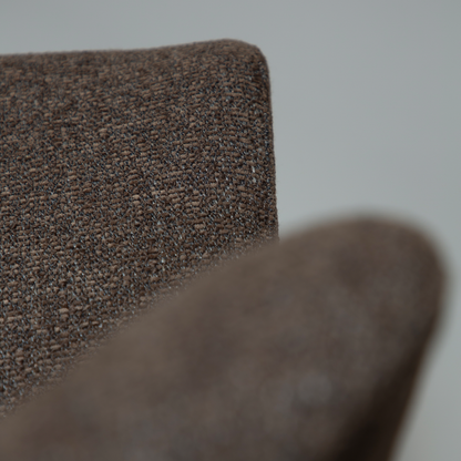 [var:Bezug=Hauptbrauner Bouclé-Stoff mit schwarzen Schwenkbeinen] GLAM Dreh-Thekenhocker