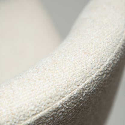 [var:Bezug=Einfacher beiger Bouclé-Stoff mit schwarzen Schwenkbeinen] GLAM Dreh-Thekenhocker