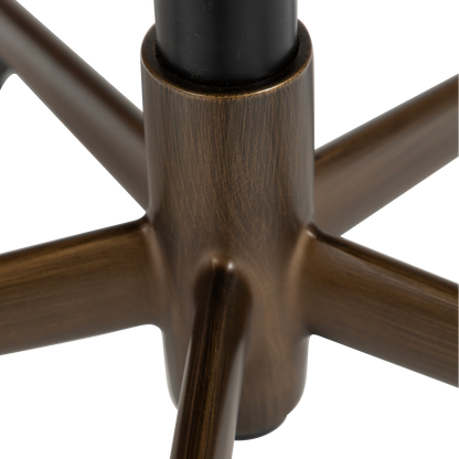 [var:Bezug=Frosted Almond Bouclé-Stoff mit antiker Messing-Bürobasis] GLAM Bürostuhl