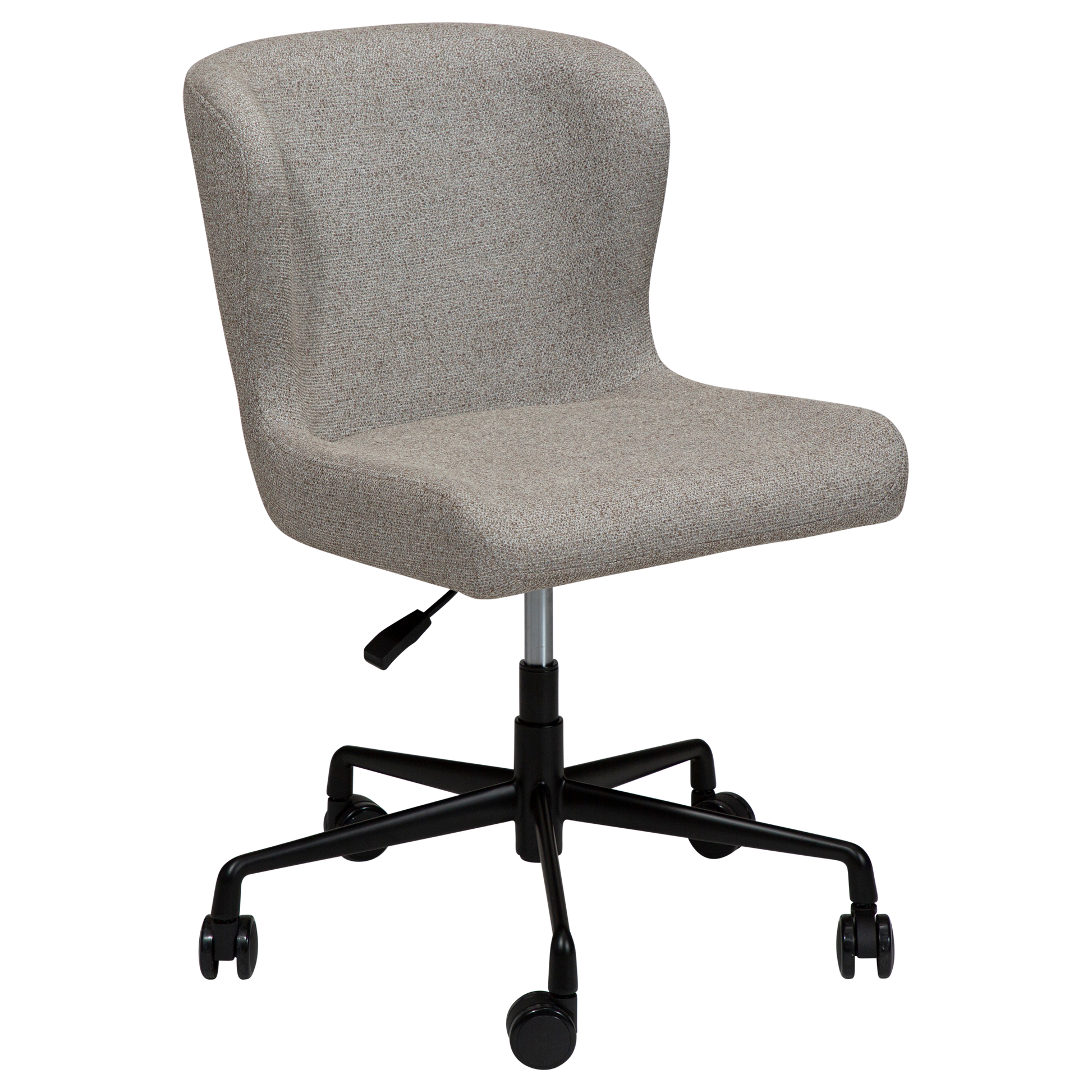 [var:Bezug=Kiesel Erde Bouclé mit schwarzer Bürobasis] GLAM Bürostuhl