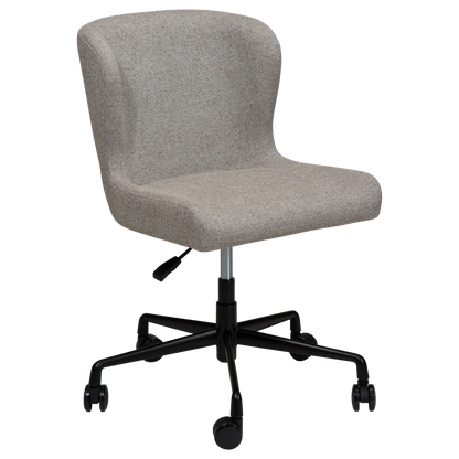 [var:Bezug=Kiesel Erde Bouclé mit schwarzer Bürobasis] GLAM Bürostuhl