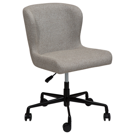 [var:Bezug=Kiesel Erde Bouclé mit schwarzer Bürobasis] GLAM Bürostuhl