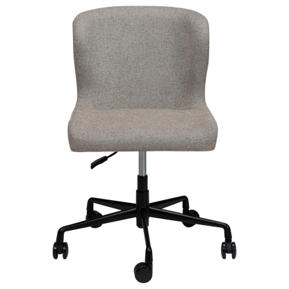 [var:Bezug=Kiesel Erde Bouclé mit schwarzer Bürobasis] GLAM Bürostuhl