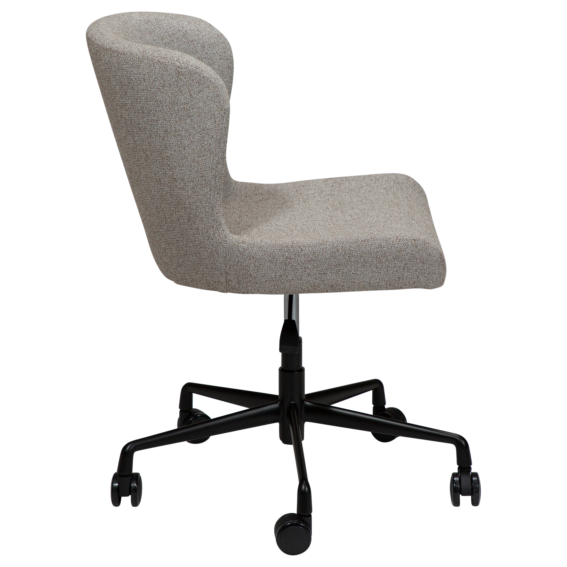 [var:Bezug=Kiesel Erde Bouclé mit schwarzer Bürobasis] GLAM Bürostuhl