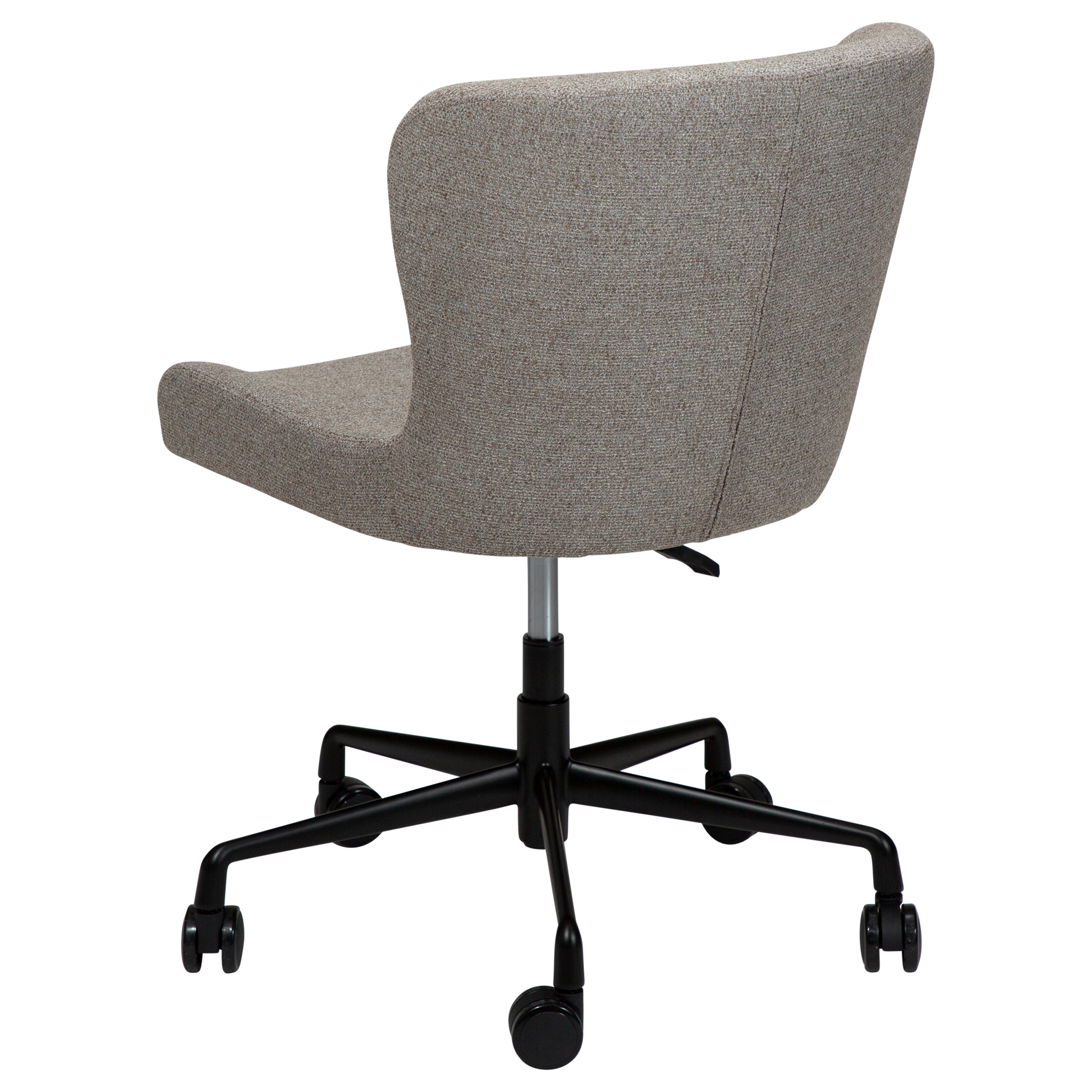 [var:Bezug=Kiesel Erde Bouclé mit schwarzer Bürobasis] GLAM Bürostuhl