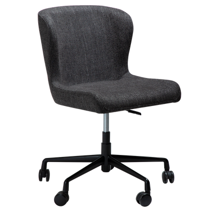 [var:Bezug=Raben Schwarz Bouclé mit schwarzem Bürobasis] GLAM Bürostuhl