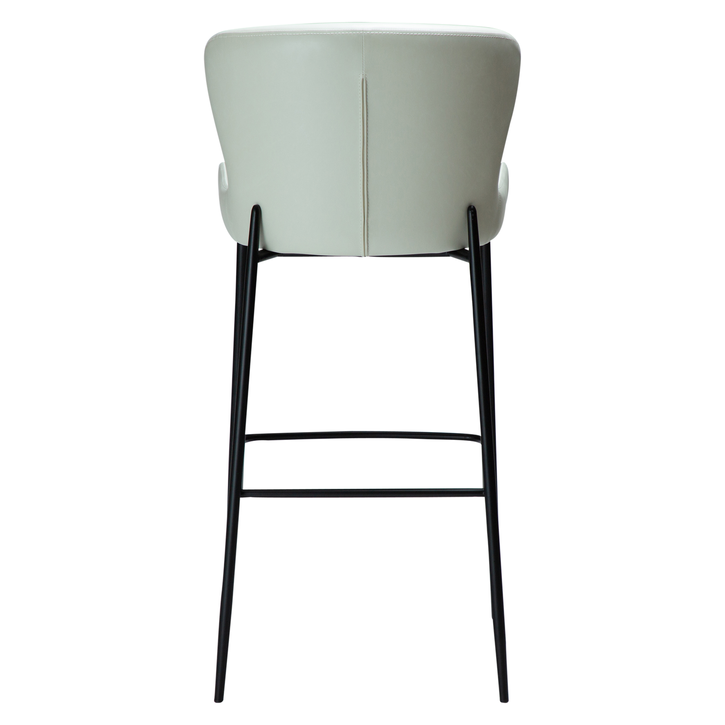 [var:Bezug=Knochenweißes Kunstleder mit schwarzen Beinen] GLAMOURÖSER Barhocker