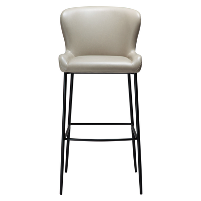 [var:Bezug=Kaschmir Kunstleder mit schwarzen Beinen] GLAMOURÖSER Barhocker