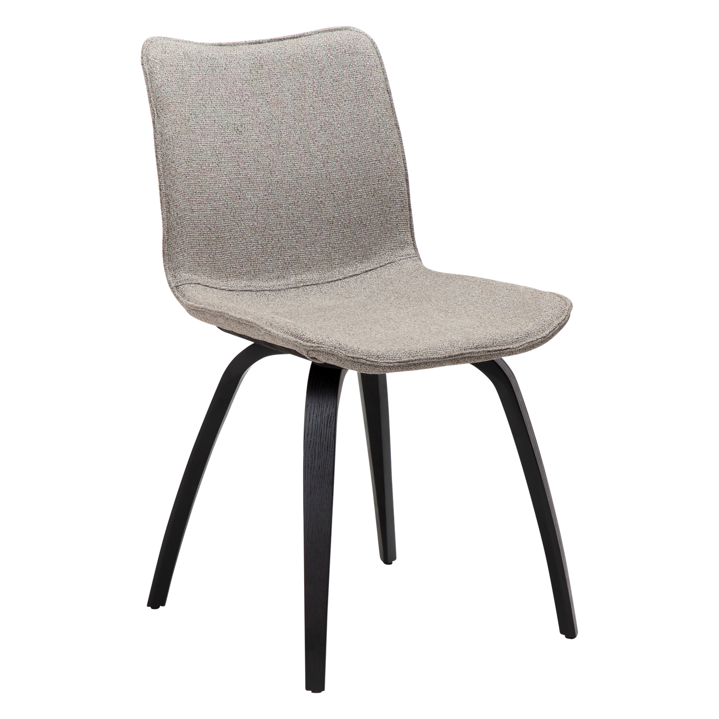 [var:Bezug=Kieselerde Bouclé-Stoff mit schwarz gebeizten Eschenbeinen] GLEE Stuhl