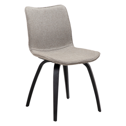 [var:Bezug=Kieselerde Bouclé-Stoff mit schwarz gebeizten Eschenbeinen] GLEE Stuhl