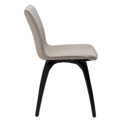 [var:Bezug=Kieselerde Bouclé-Stoff mit schwarz gebeizten Eschenbeinen] GLEE Stuhl