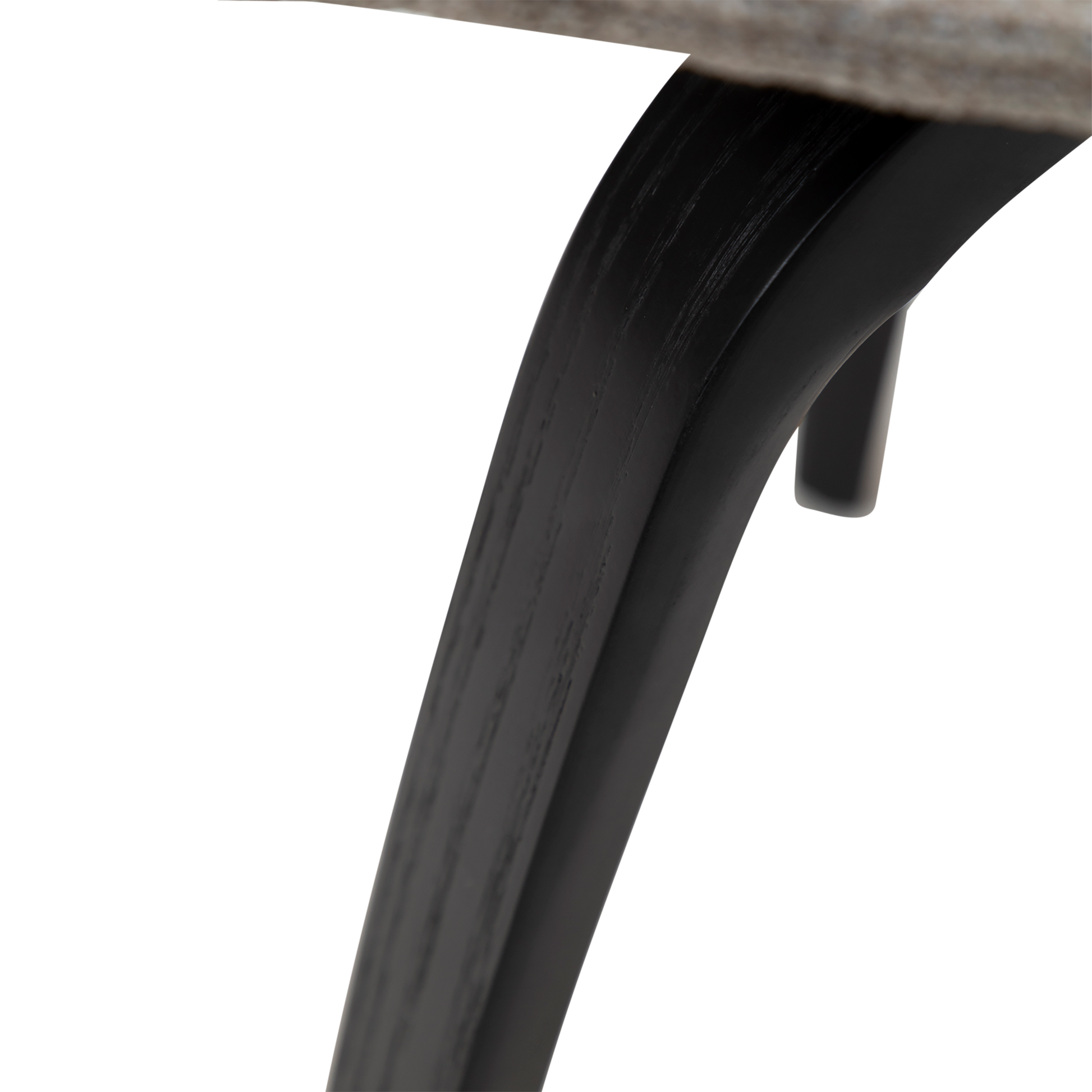 [var:Bezug=Kieselerde Bouclé-Stoff mit schwarz gebeizten Eschenbeinen] GLEE Stuhl